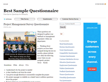 Tablet Screenshot of bestsamplequestionnaire.com
